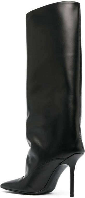The Attico Sienna 105mm square-toe boots Black