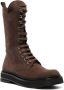 The Attico square-toe suede boots Brown - Thumbnail 2