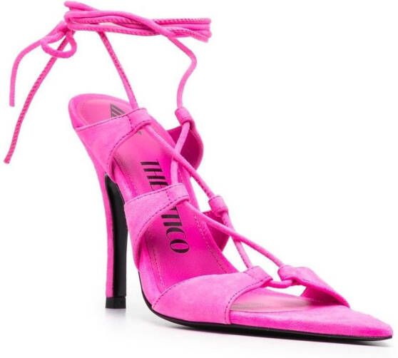 The Attico strap-detail open-toe sandals Pink