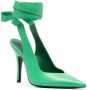 The Attico tie-detail heeled pumps Green - Thumbnail 2