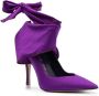 The Attico tie-fastening pointed-toe pumps Purple - Thumbnail 2