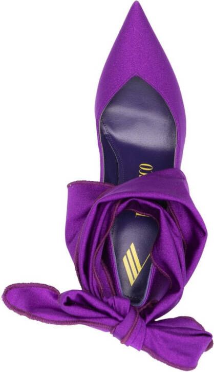 The Attico tie-fastening pointed-toe pumps Purple