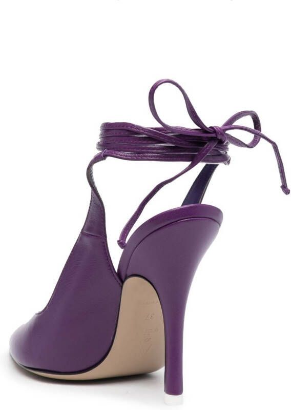 The Attico Venus leather pumps Purple
