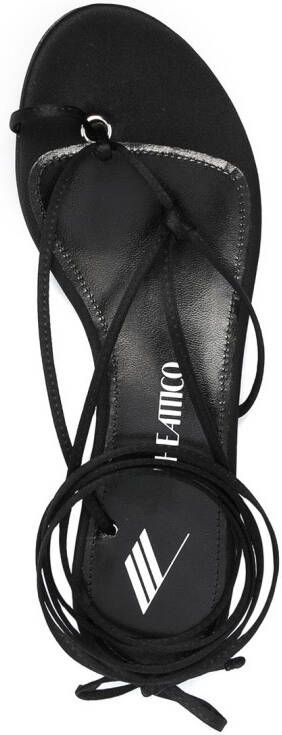 The Attico wraparound style sandals Black