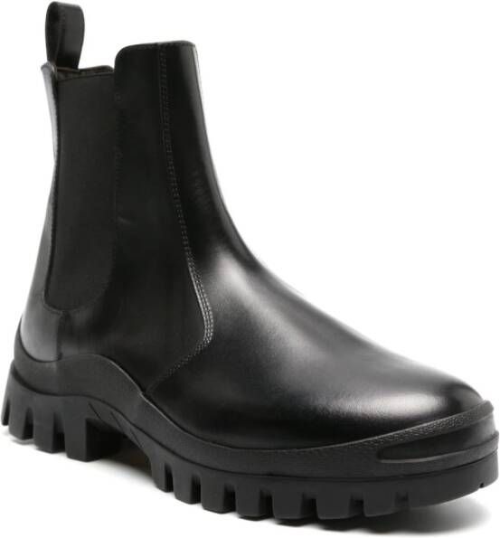 The Row ankle-length leather chelsea boots Black