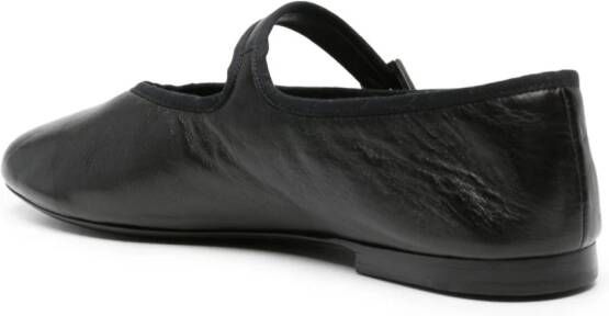 The Row Boheme MJ leather ballerina shoes Black