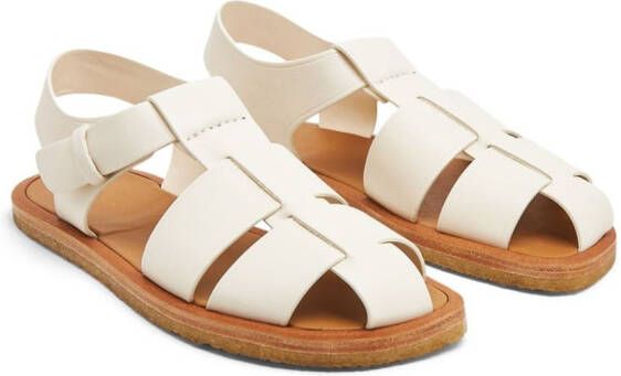 The Row caged-design leather sandals White