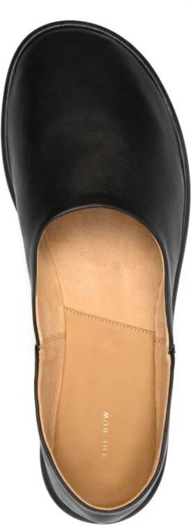 The Row Canal leather ballerina shoes Black