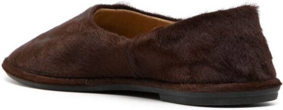 The Row Canal pony hair loafers Brown