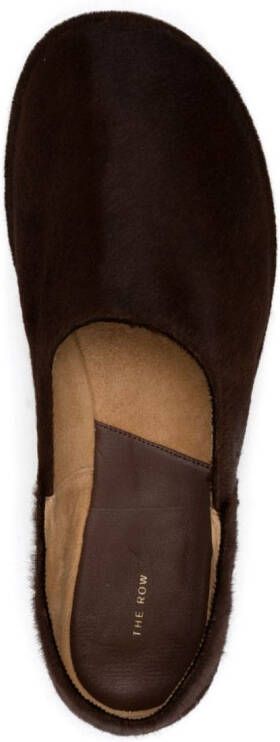 The Row Canal pony hair loafers Brown