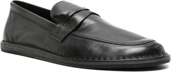 The Row Cary leather penny loafers Black