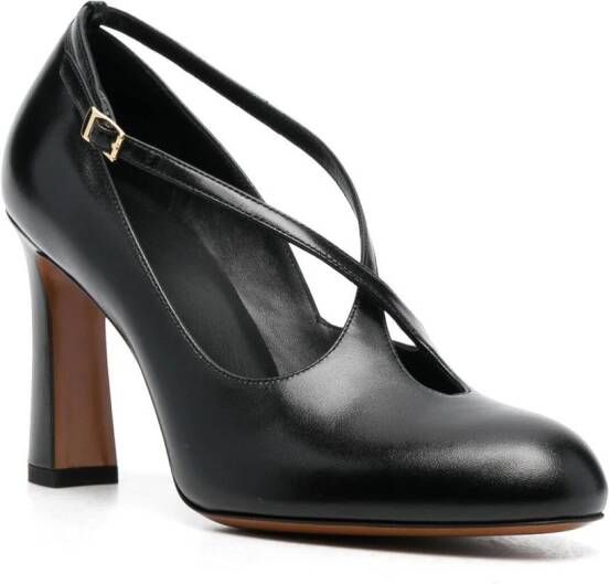 The Row crossover-strap detail 90mm pumps Black