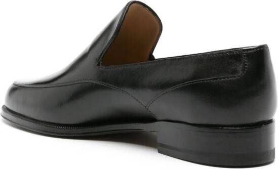 The Row Enzo leather loafers Black