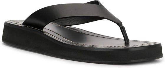 The Row Ginza platform sandals Black