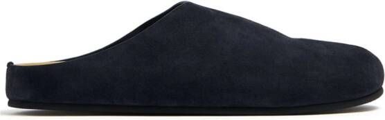 The Row Hugo suede slippers Blue