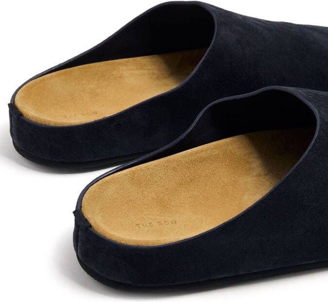 The Row Hugo suede slippers Blue