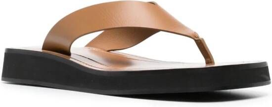 The Row leather flip flops Neutrals