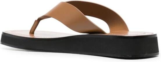 The Row leather flip flops Neutrals