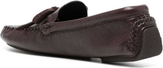 The Row Lucca leather loafers Brown