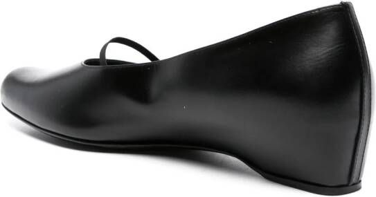 The Row Marion leather ballerina shoes Black