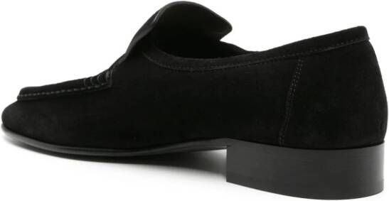 The Row New Soft suede loafers Black