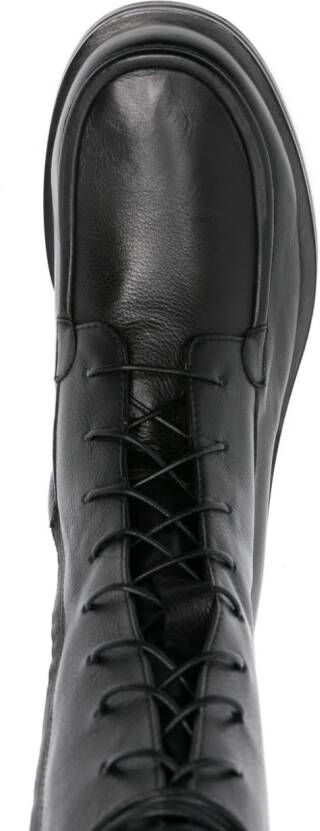 The Row Patty leather Combat boots Black