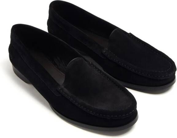 The Row Ruth suede loafers Black