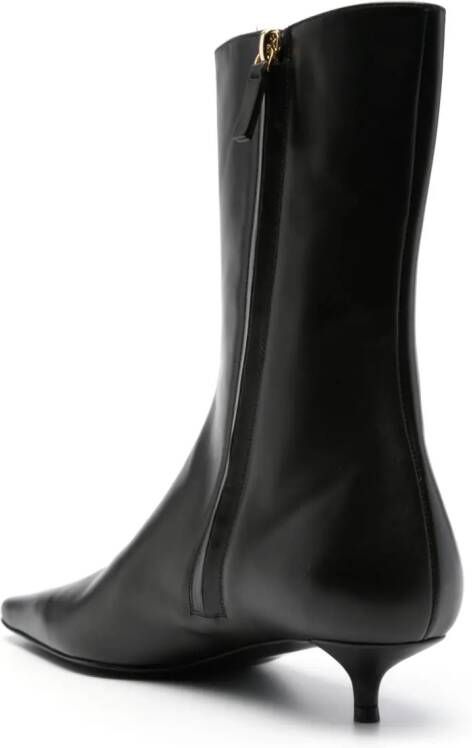 The Row Shrimpton 50mm leather boots Black