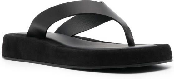 The Row thong-strap slip-on sandals Black