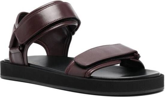 The Row touch-strap leather sandals Purple