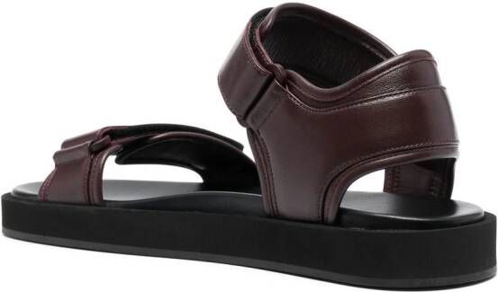 The Row touch-strap leather sandals Purple