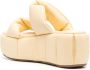 Themoirè 75mm knotted platform sandals Yellow - Thumbnail 3