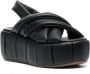 Themoirè 75mm wedge-heel sandals Black - Thumbnail 2