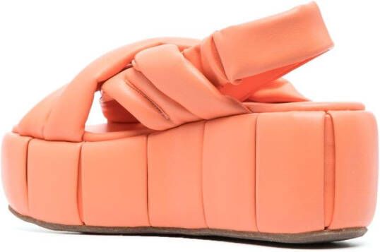 Themoirè Acquaria platform sandals Orange