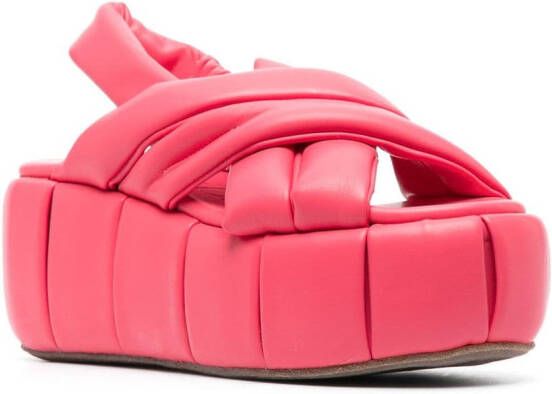 Themoirè Acquaria platform sandals Pink