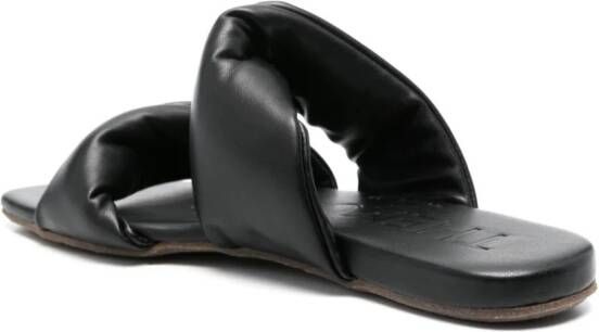 Themoirè twist-detail sandals Black