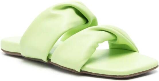 Themoirè twist-detail sandals Green
