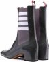 Thom Browne 4-Bar stripe ankle boots Grey - Thumbnail 3