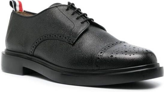 Thom Browne almond-toe Derby shoes Black