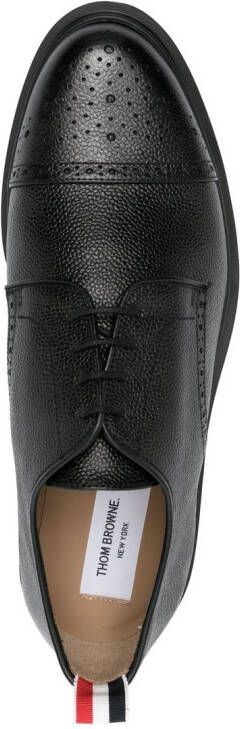 Thom Browne almond-toe Derby shoes Black
