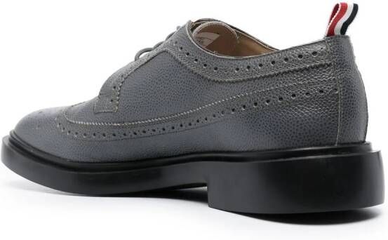 Thom Browne almond-toe leather brogues Grey