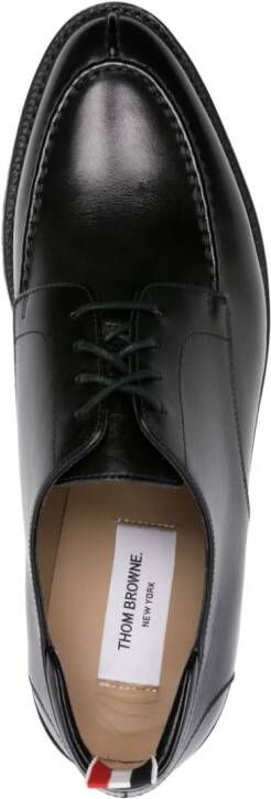 Thom Browne almond-toe leather derby shoes Black