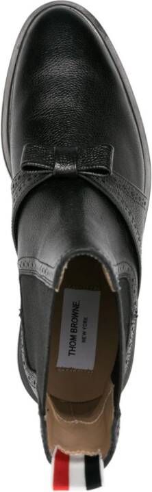 Thom Browne bow-detailing leather Chelsea boots Black