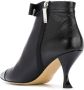 Thom Browne Bowed Curved Heel Bootie In Pebble Grain Leather Black - Thumbnail 3