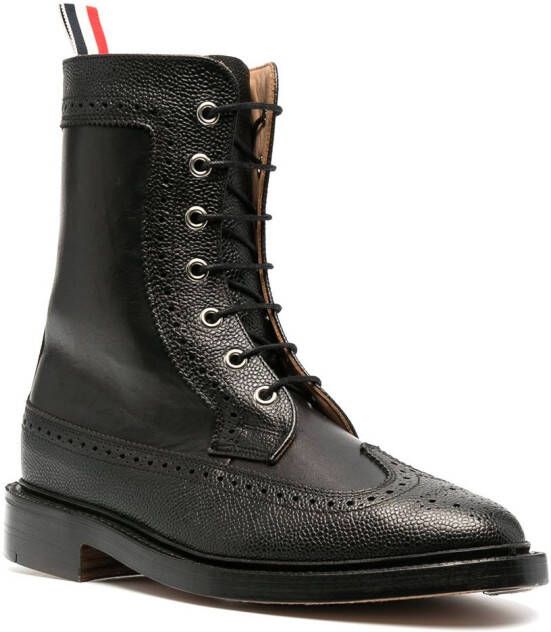 Thom Browne brogue-detail ankle boots Black