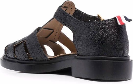Thom Browne brogue-detail Fisherman sandals Black