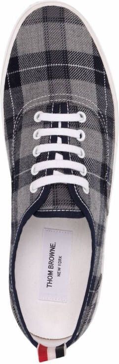 Thom Browne check-pattern low-top sneakers Grey