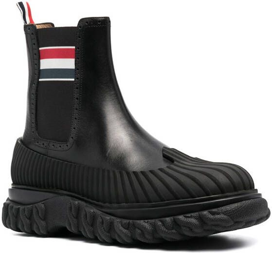 Thom Browne chelsea boot with chunky rubber-sole detail Black