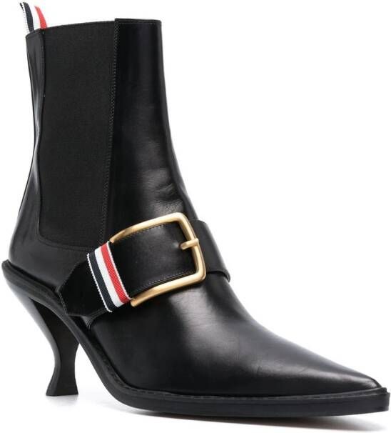 Thom Browne Chelsea buckle embellished boots Black