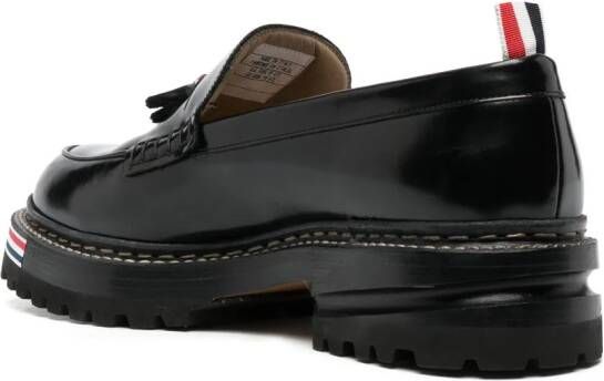 Thom Browne chunky tasselled leather loafers Black